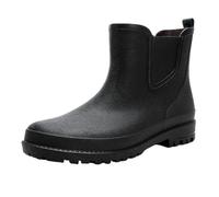 UALXPAO Chaussures de pluie pour hommes Bottes de pluie courtes for hommes Chaussures en caoutchouc imperméables for confortables for travail for(Black,42 EU)