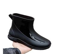UALXPAO Chaussures de pluie pour hommes Bottes de pluie for hommes Chaussures d'eau résistantes à l'usure for for semelle épaisse(Black,44 EU)