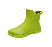 UALXPAO Chaussures de pluie pour hommes Bottes de pluie for hommes courtes Chaussures cuisine basses for l'extérieur Lavage voiture imperméables(Green,42 EU)