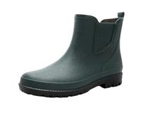UALXPAO Chaussures de pluie pour hommes Bottes de pluie for hommes courtes Chef cuisine hiver homme chaussures cheville basse imperméable(A1 Green Rain Boots,43 EU)