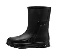UALXPAO Chaussures de pluie pour hommes Bottes de pluie imperméables for hommes Chaussures for ville en plastique résistantes à l'usure Talon bas(Black Shoes,43 EU)