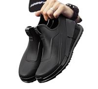 UALXPAO Chaussures de pluie pour hommes Chaussures de pluie, bottes for hommes, chaussures imperméables, en caoutchouc for la cuisine, couvre-chaussures, lavage voiture(Black,40)