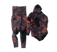 UALXPAO Combinaison de Plongée Néoprène Combinaison Camouflage 3,0 mm, Ensemble de 2 pièces for la plongée, pêche sous-Marine pour plongée Snorkeling