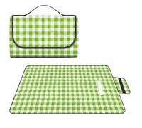 UALXPAO Couverture Pique Nique Tapis de Sol épais et imperméable for Pique-Nique, Plage, Camping pour Pique-Nique Camping Plage extérieu(Little Green,150x200CM)