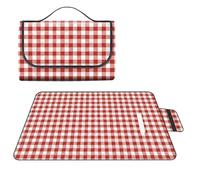 UALXPAO Couverture Pique Nique Tapis de Sol épais et imperméable for Pique-Nique, Plage, Camping pour Pique-Nique Camping Plage extérieu(Little Red,200x200CM)