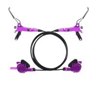 UALXPAO Ensemble de Freins à Disque hydrauliques Ensemble de Freins à Disque hydrauliques for vélo 2 Pistons, for VTT et Route, étrier/Levier Frein(Purple)