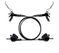 UALXPAO Ensemble de Freins à Disque hydrauliques Ensemble de Freins à Disque hydrauliques for vélo 2 Pistons, for VTT et Route, étrier/Levier Frein(Black)