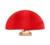 UALXPAO Éventail Pliant Pure Color Wood Folding Fan Dance Performance Prop Women Wooden Hand Fans Fold Wedding Party Home Decor(Color3)