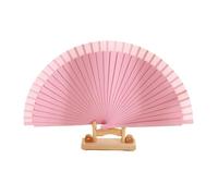 UALXPAO Éventail Pliant Pure Color Wood Folding Fan Dance Performance Prop Women Wooden Hand Fans Fold Wedding Party Home Decor(Color7)