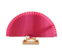 UALXPAO Éventail Pliant Pure Color Wood Folding Fan Dance Performance Prop Women Wooden Hand Fans Fold Wedding Party Home Decor(Color9)