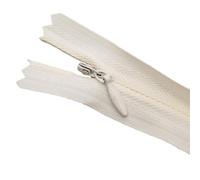 UALXPAO Fermeture éclair Fermetures à glissière Invisibles en Nylon, 10 pièces, Bobine de Fermeture à glissière sur Mesure for Accessoires de Tissu à Coudre artisanaux(Beige,Total Length is 45cm)
