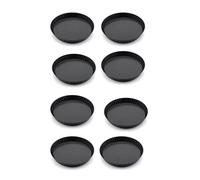 UALXPAO Moule à tartelettes en acier au carbone Moule à tarte, quiche, flan, mousse, gâteau, pizza, fondant, dessert (2/4/8/10 pièces) - Outil de cuisson robuste fond amovible et cannelé(Black 10pcs)