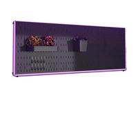 UALXPAO Panneau perforé de Bureau, Panneau perforé de Cuisine, Panneaux muraux de Garage, présentoir de Porte arrière, Support de Rangement perforé Panneau Perforé(Black SET2 30 * 90cm)
