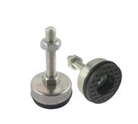 UALXPAO Pieds de réglage pour équipement Lot de 2 Repose-Pieds réglables, diamètre Base 43 mm/54 mm, en Acier Inoxydable 304, Filetage M8/10/12, articulés, nivellement(43xM8x60mm)
