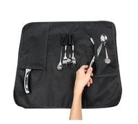 UALXPAO Pochette à couverts Étui à couteaux de chef 8 compartiments avec bandoulière, sac transport for cuisine et ustensiles