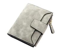 UALXPAO Portefeuille Femme Portefeuille en Cuir for Femme avec Porte-Monnaie, Petit et Fin, Porte-Monnaie, Porte-Cartes(Gray)