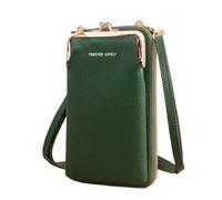 UALXPAO Portefeuille Femme Sac à Main en Cuir Mat for Femme, Petit Portefeuille, Sacoche, Mini Sac à bandoulière, Pochette, Sac for téléphone, Sac à Main(Green)