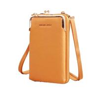 UALXPAO Portefeuille Femme Sac à Main en Cuir Mat for Femme, Petit Portefeuille, Sacoche, Mini Sac à bandoulière, Pochette, Sac for téléphone, Sac à Main(Yellow)