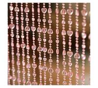 UALXPAO Rideau à Perles Bead Curtain Home Decor Door Wedding Party Window Balcony Garden DIY Decoration Accessories(Pink,20 String 100cm)