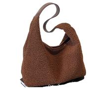 UALXPAO Sac fourre-tout en peluche Sac À Bandoulière En Peluche For Femme, Fourre-tout Moelleux, Grand De Rendez-vous Fausse Fourrure(Brown)