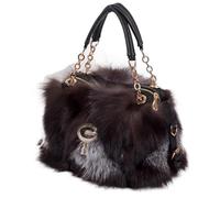 UALXPAO Sac fourre-tout en peluche Sacs à main for femmes, sac en fourrure, for, bandoulière de soirée cuir