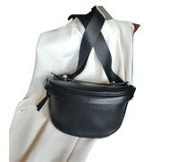 UALXPAO Sacs à bandoulière en cuir Sac banane en cuir beige for femme, grande capacité, de vache souple, noir, à bandoulière, gris(Black)