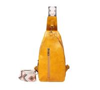 UALXPAO Sacs à bandoulière en cuir Sac bandoulière style vintage, sac à géométrique, petit main for femme(Yellow)