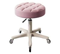UALXPAO Tabouret Roulant Chaises de barbier Salon beauté Simples, Chaise pivotante spéciale, Tabouret Rond Coiffure, Maquillage(Pink-d)