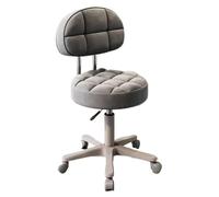 UALXPAO Tabouret Roulant Chaises de barbier Salon beauté Simples, Chaise pivotante spéciale, Tabouret Rond Coiffure, Maquillage(Dark Gray Backrest 1)