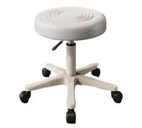 UALXPAO Tabouret Roulant Chaises de barbier Salon beauté Simples, Chaise pivotante spéciale, Tabouret Rond Coiffure, Maquillage(Light Gray)