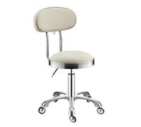 UALXPAO Tabouret Roulant Tabouret de Coiffeur Rond en Cuir PU, siège manucure Rotatif, Chaise barbier esthéticienne à roulettes(Color 16)