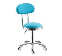 UALXPAO Tabouret Roulant Tabouret de Coiffeur Rond en Cuir PU, siège manucure Rotatif, Chaise barbier esthéticienne à roulettes(Color 8)