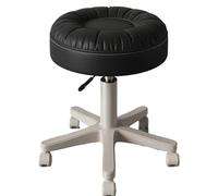UALXPAO Tabouret Roulant Tabouret de Maquillage à roulettes, Tabouret Coiffeuse for Chambre Coucher for Femme, Chaise Salon manucure Simple et Petite Taille(Black)