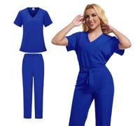 UALXPAO Uniformes pour Le Personnel Soignant Tenues chirurgicales Multicolores for médecins, infirmières et Infirmiers - Ensemble de Blouses médicales Vêtements Travail cliniques(Color 1,L)