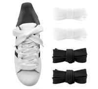 UamGlsob 2 Paires Lacets Plats Larges 20mm Pour Campus 00s Baskets | Résistantes Épais pour Chaussures Rétro, Skate et Sneakers