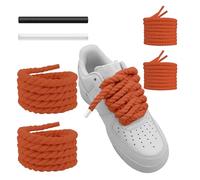 UamGlsob Gros Lacets Ronds pour Air Force 1 Sneaker, Cordon en Coton Tressé 15/10 mm, Résistants & Robustes Corde pour Basket