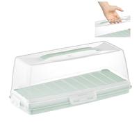 uandu Boîte de transport rectangulaire pour gâteau - Avec couvercle et poignée - Boîte de rangement pour plateau à gâteau - Sans BPA - Plateau de service