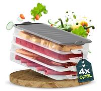 uandu Boîtes à charcuterie empilables pour réfrigérateur, boîtes à charcuterie, organiseurs de réfrigérateur, boîtes de conservation avec couvercle, boîtes à charcuterie, boîtes de rangement pour