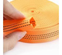 UANGLI 2/5 mètres 25mm Nylon Tubulaire Sangle Bande pour Coudre Sac Sangle Double-Couche Ruban Sac À Dos Ceinture Bande Réfléchissante DIY Accessoires