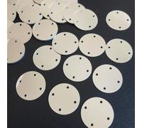 UANGLI 20mm/25mm/30mm/35mm 4 Trous Argent Paillettes pour Artisanat Plat Grand Rond Sequin Bricolage Boucle d'oreille Faisant des Accessoires vêtement Sac à Main