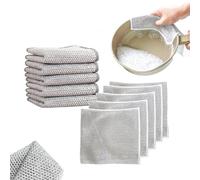 UANGLI Chiffons en fil métallique pour vaisselle humide et sèche, torchons en fil métallique double couche, multifonctionnels et anti-rayures (5PCS)