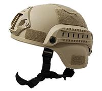 Uanqfegy Casque Rapide - Casque Airsoft de Taille Libre de 22, 05 à 23, 62 Pouces, Support Protection NVG sur Rail latéral réglable, Jaune