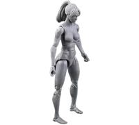 Uanqfegy Corps de Figurine d'action Vierge en PVC, modèle posable de Bricolage 4, 1 Pouces pour Peindre, Dessiner et Jouer sur scène, Gris/Femelle