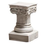 Uanqfegy Décor en résine de Colonne Romaine - Piédestal Blanc Classique de 8, 5 Pouces pour l'affichage la Maison, Petite Sculpture Pilier Style Romain