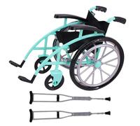 Uanqfegy Ensemble d'accessoires de béquille pour Fauteuil Roulant de poupée, 1 Ensemble, Jouet Miniature réaliste, Fauteuil Roulant pour Jeu, Accessoire Maison poupée