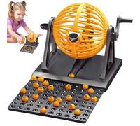 Uanqfegy Ensemble de Bingo - 12 Cartes et 90 Boules de Bingo avec Cage, Machine Jeu Amusante pour Enfants, Adultes et Famille