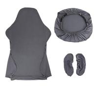 Uanqfegy Ensemble de Housses de Chaise Bureau en Polyester, Housse Chaise Jeu élastique antidérapante avec Housses d'accoudoirs, 4 pièces