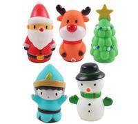 Uanqfegy Ensemble de marionnettes à Doigts de noël et d'animaux, 5 pièces, Jouets interactifs en PVC pour Enfants âgés 3 à 5 Ans, Cadeaux fête et Sac Cadeaux