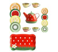 Uanqfegy Ensemble de thé pour Enfants - Jeu de Simulation Cuisine, Dessert, Biscuits, Plateau théière pour Filles et garçons, Style 1