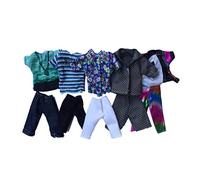 Uanqfegy Ensemble d'été de vêtements de poupée pour garçon, 5 pièces, Chemises Sport, Short, Tenue pour poupée 32cm (Style aléatoire)